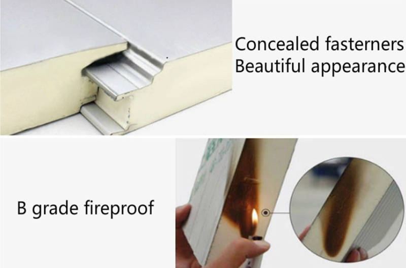 fireproof test for PU sandwich panels